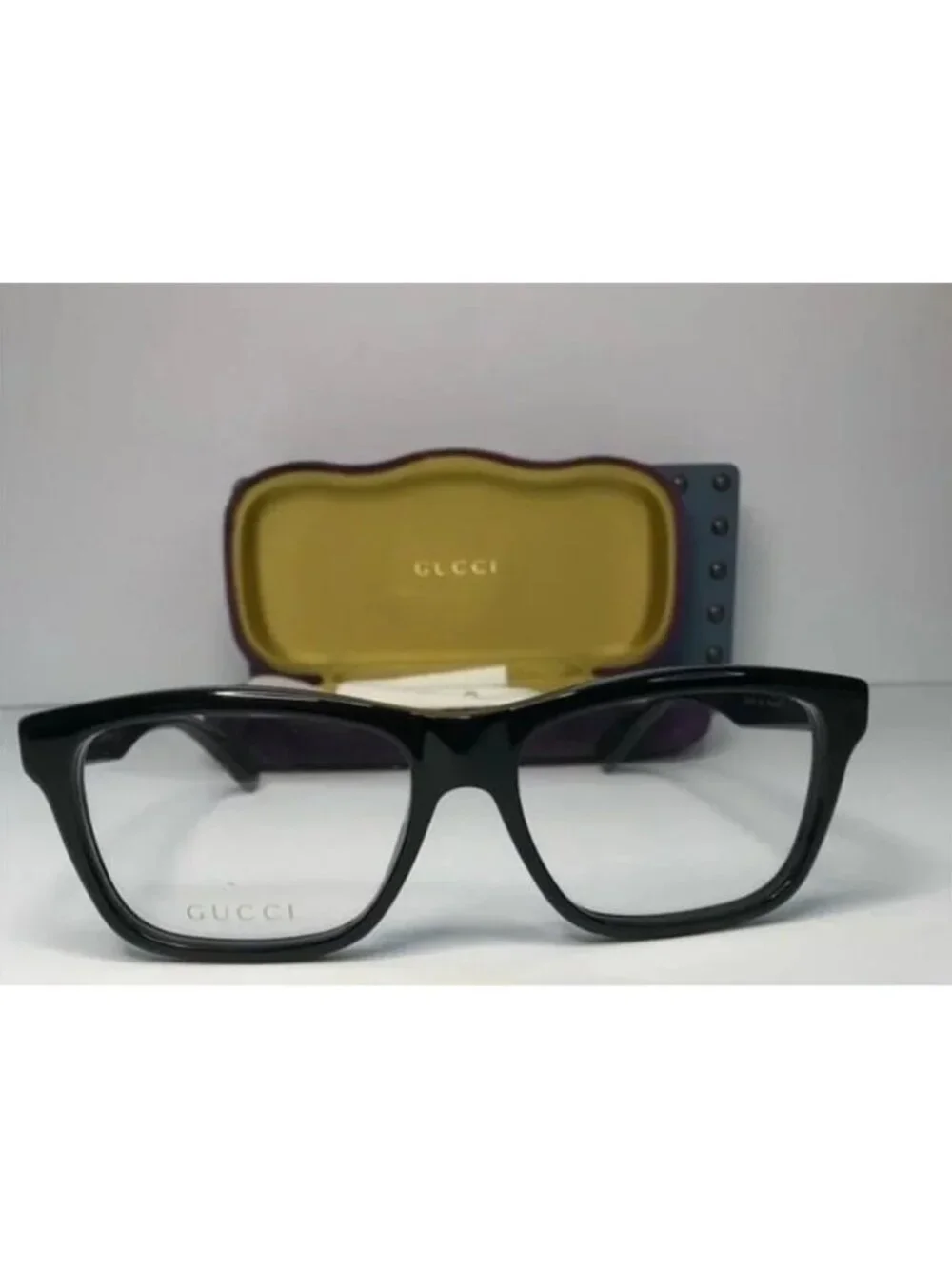 💯 - New Authentic Gucci GG1177O Eyeglasses 004 - Black - Transparent - Picture 5 of 8